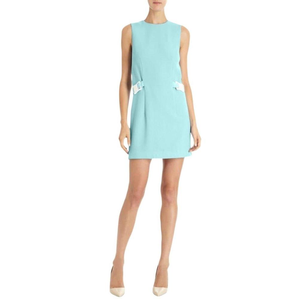 Christopher Kane - Double Safety Belt Wool Green Mint Dress - UK 12